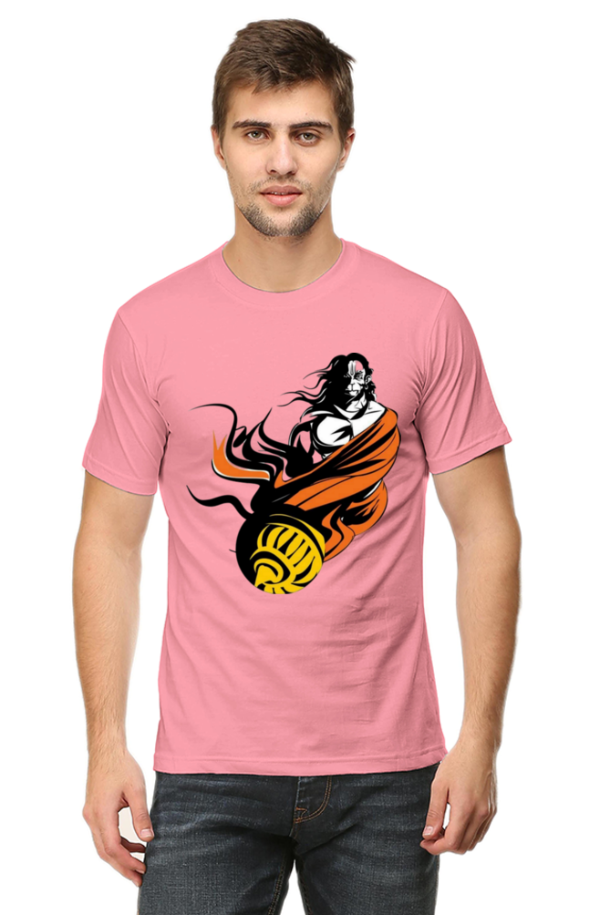 Hanuman's Blessing: Bluelanders Premium Cotton Bio-Washed Half-Sleeve T-Shirt.