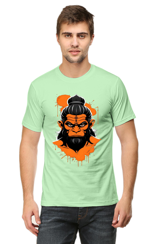 Bluelanders Divine Protection: Soft and Bio-Washed Hanuman premium unisex cotton T-Shirt.