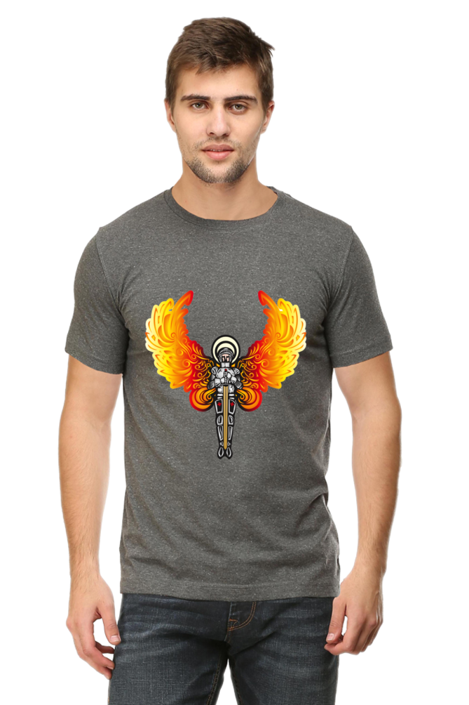 Step into the Future of Fashion with Bluelander's Cotton Half Sleeve T-Shirts: Experience Night Glow Designs that Illuminate Your Style!