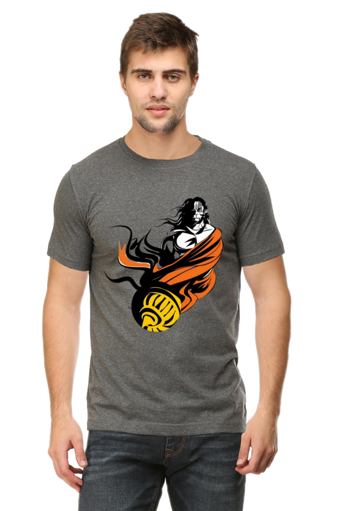 Hanuman's Blessing: Bluelanders Premium Cotton Bio-Washed Half-Sleeve T-Shirt.
