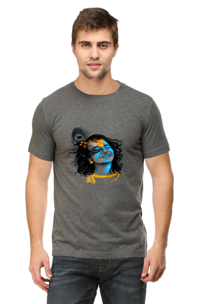 Experience Krishna's Love: Bluelander's Soft Cotton T-Shirt,Spiritual Fashion.