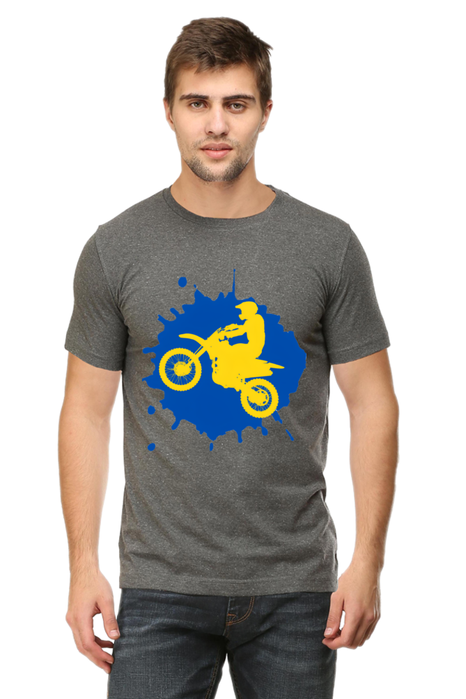 Bluelander's Cotton Half Sleeve T-Shirt: Colorful, Stylish - Ride with Confidence!