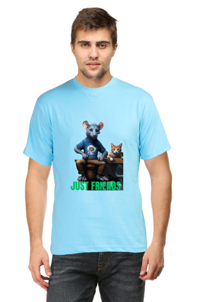 BlueLander's Half Sleeve Cotton T-Shirt with Enhanced Design – Fusing AI and Human Craftsmanship.step out with style and confidence.