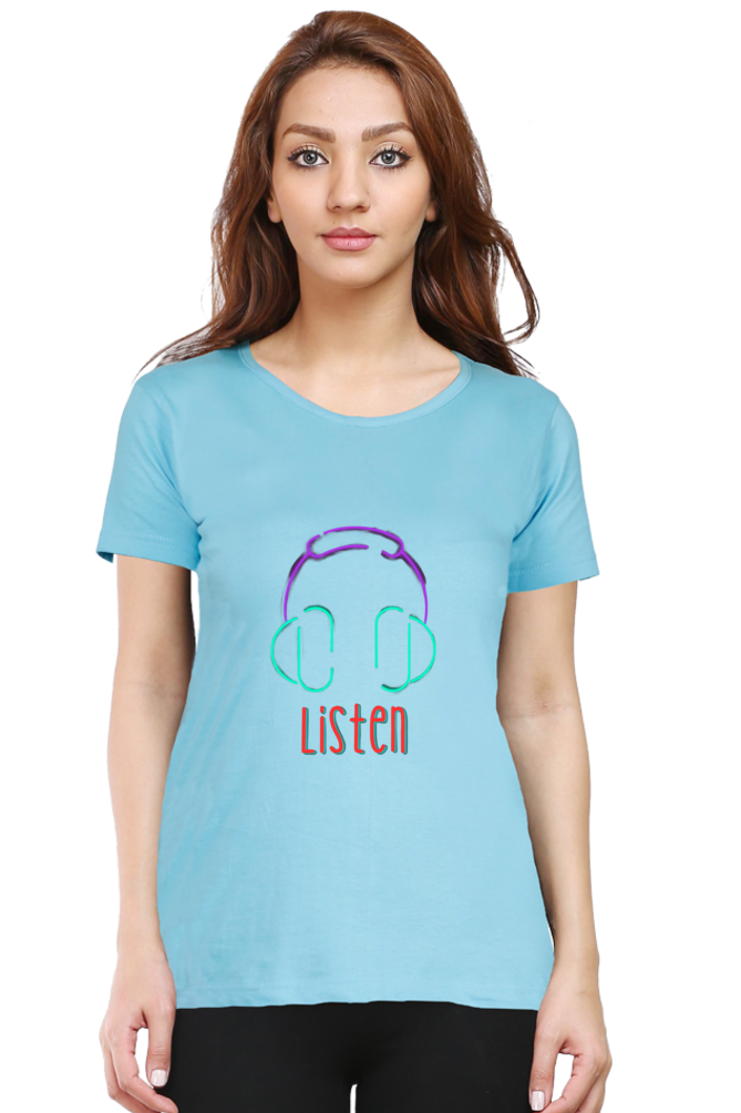 Revitalize Daily Comfort: Bluelander Cotton Half Sleeve T-Shirts for Girls and Women,Tune into Your Mind, Follow Your Heart, and Embrace Timeless Style and Wisdom