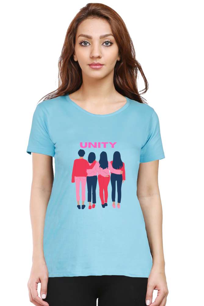 BlueLander's Cotton Half Sleeve T-Shirts: Enhanced Design, Supreme Comfort for Girls and Women – A Sign of Unity in Style and Comfort.