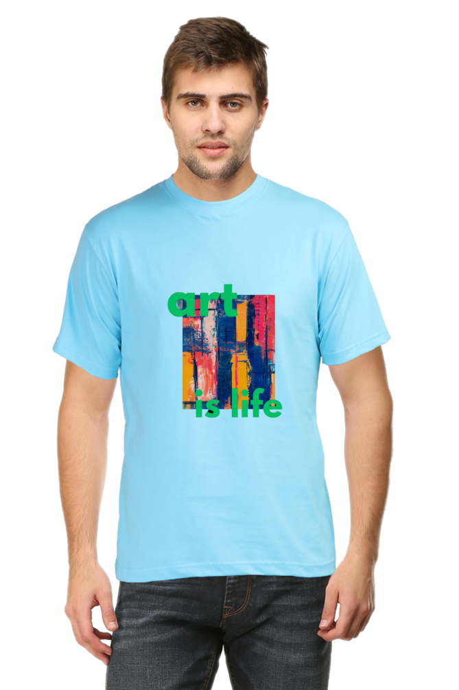 Craft Your Canvas in Comfort: Bluelander Cotton Half Sleeve T-Shirts.Your Wearable Palette for Artistic Expression.