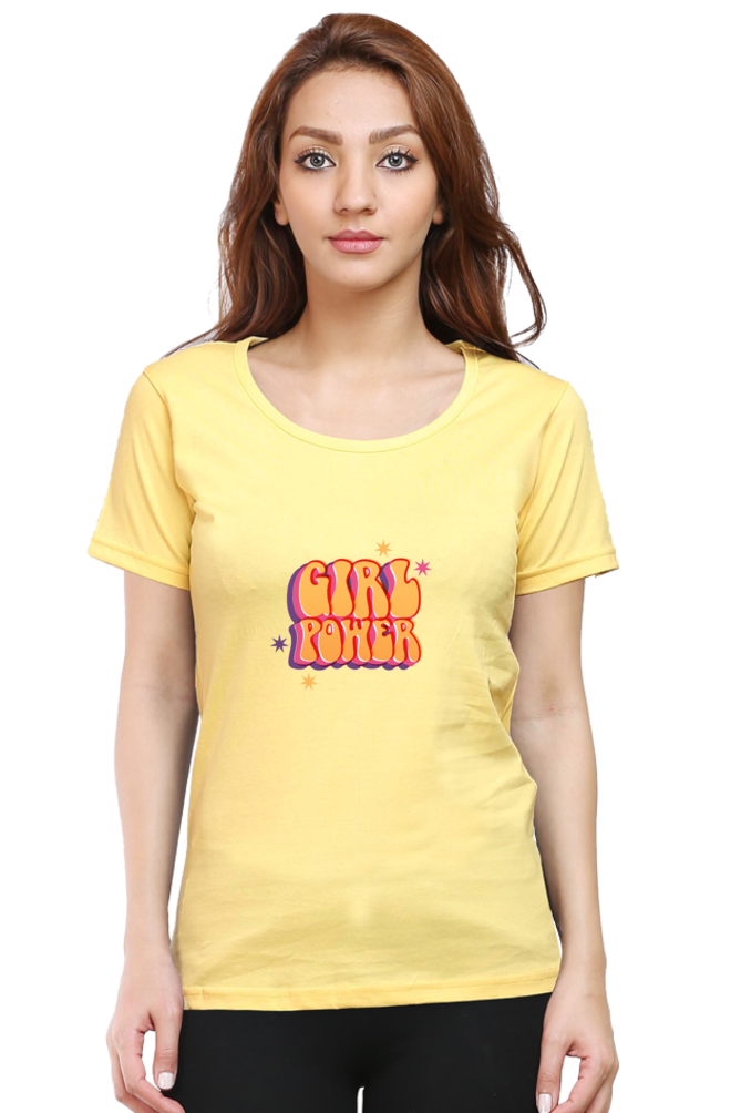 Bluelander Classic Cotton Female Half Sleeve T-Shirt: Unleash Girl Power with Style and Comfort