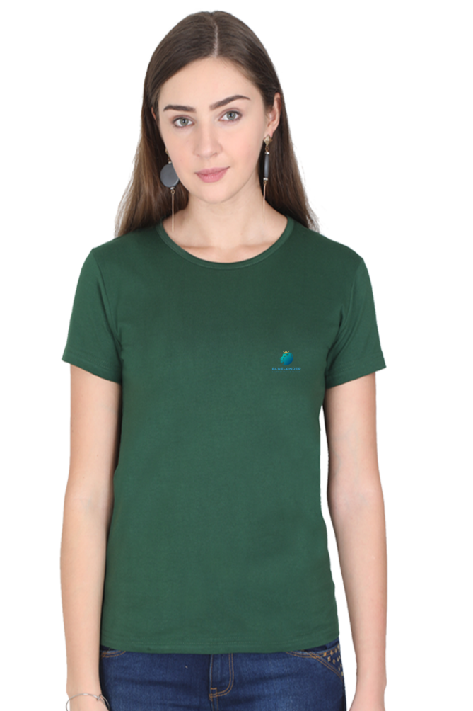 Bluelander Girl Round Neck Half Sleeve T-Shirt: Embrace Style with a Kiss of Comfort in Every Thread!