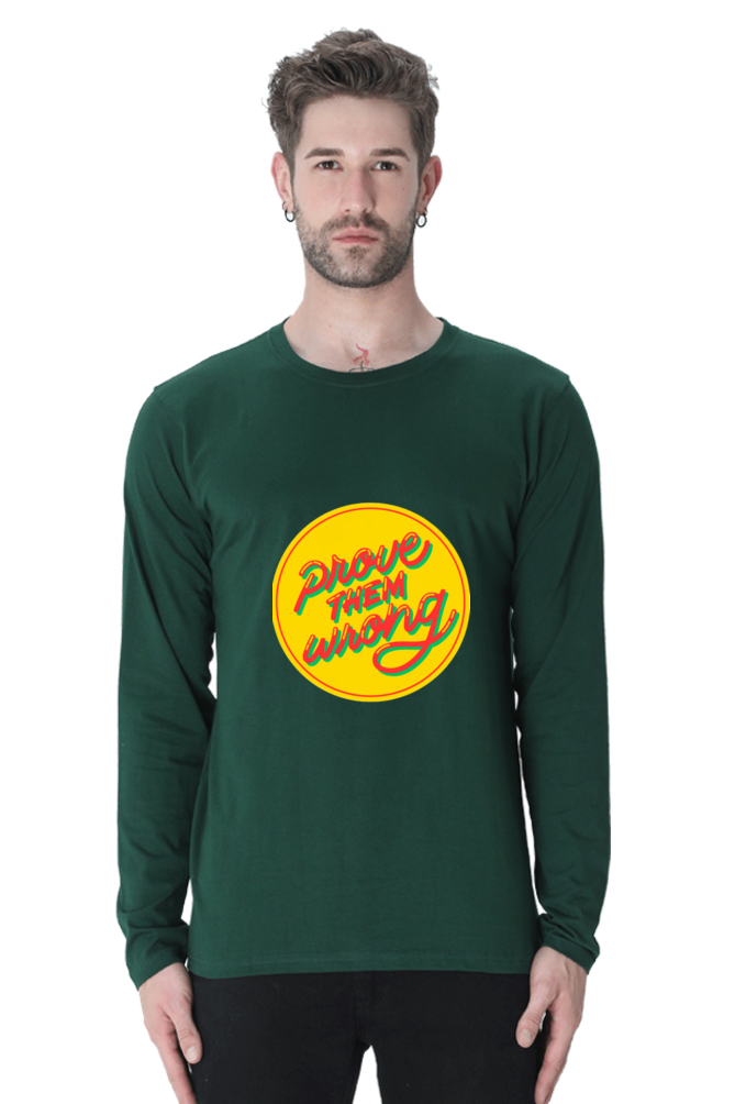 Let Your T-Shirt Speak: Bluelander's Full Sleeve Cotton Tee - Make a Statement in Style!