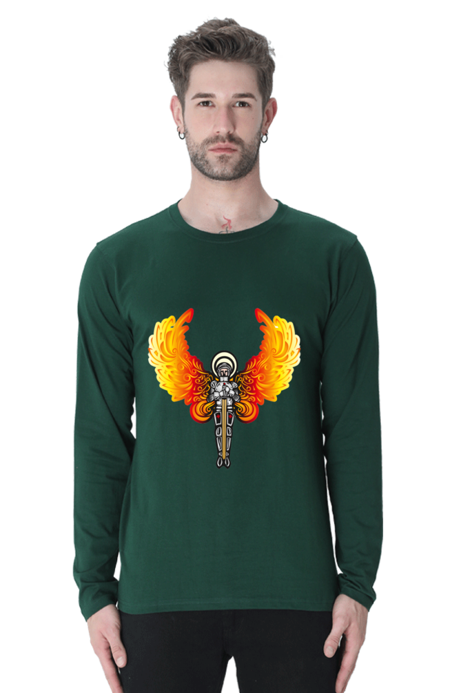 Glow Up Your Nights: Bluelander's Night Glow Cotton Full Sleeve T-Shirt Illuminates Your Style with Futuristic Designs!