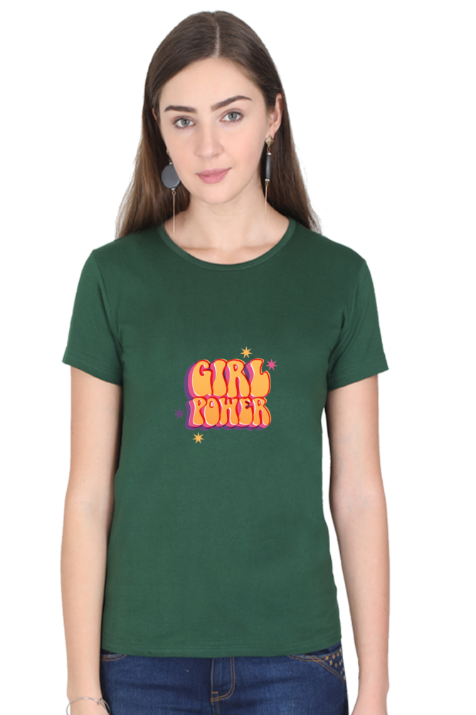 Bluelander Classic Cotton Female Half Sleeve T-Shirt: Unleash Girl Power with Style and Comfort