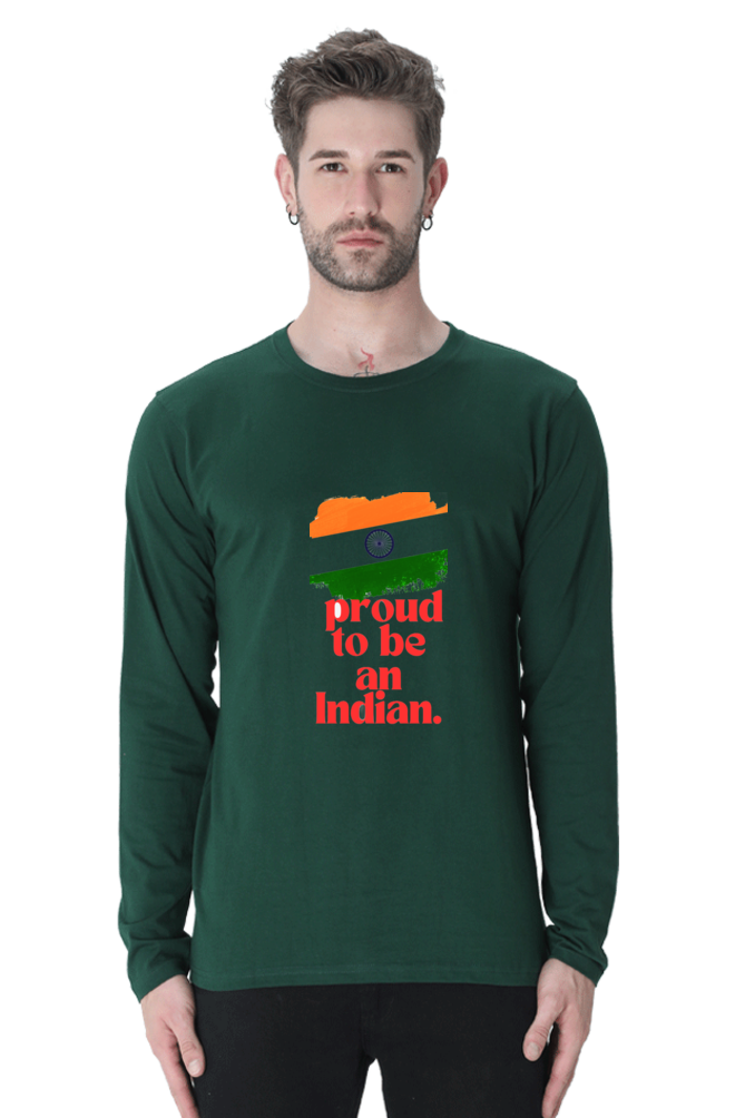 Bluelander's Cotton Full Sleeve T-Shirts: Supreme Comfort, Unleash Patriotism in Every Thread.