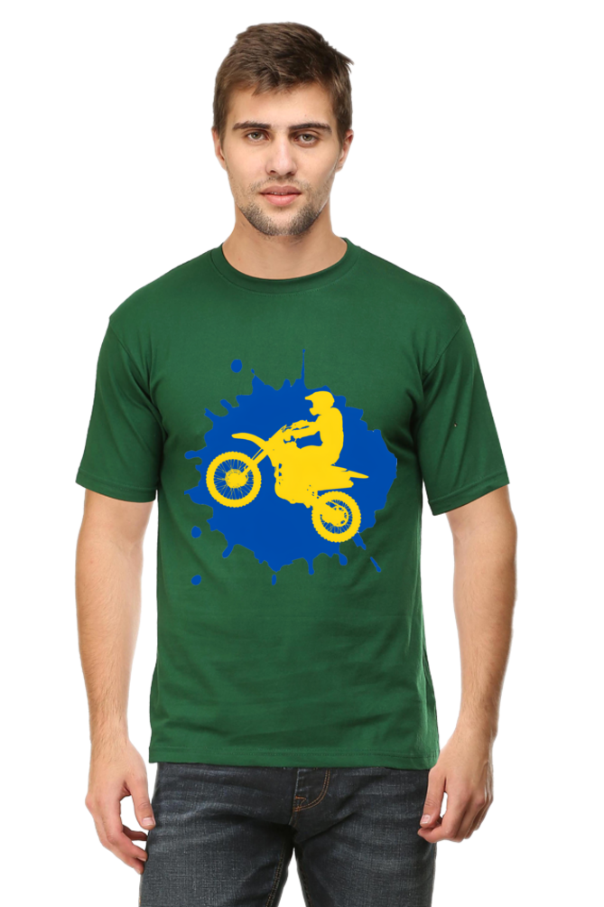 Bluelander's Cotton Half Sleeve T-Shirt: Colorful, Stylish - Ride with Confidence!
