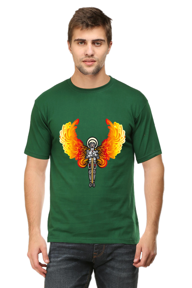 Step into the Future of Fashion with Bluelander's Cotton Half Sleeve T-Shirts: Experience Night Glow Designs that Illuminate Your Style!