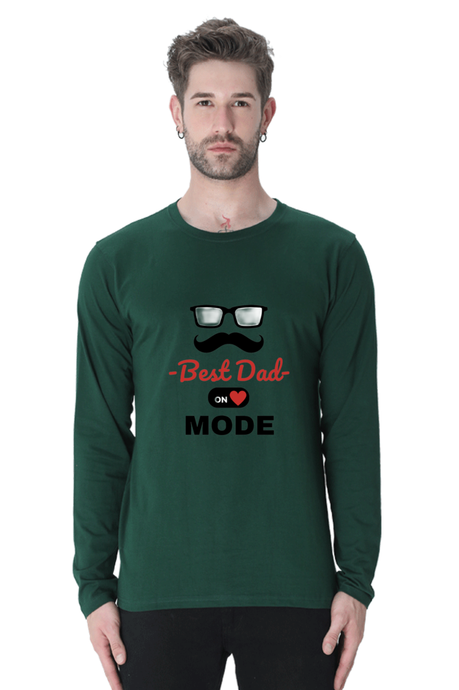 Bluelander Cotton Full Sleeve T-Shirt:Enhanced Design - A Stylish Tribute Celebrating Every Dad and Son.