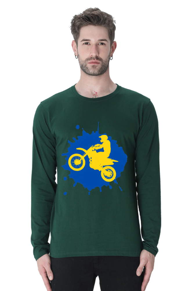 Bluelander's Cotton Full Sleeve T-Shirt: Ride in Style with Safety in the Best Designs!