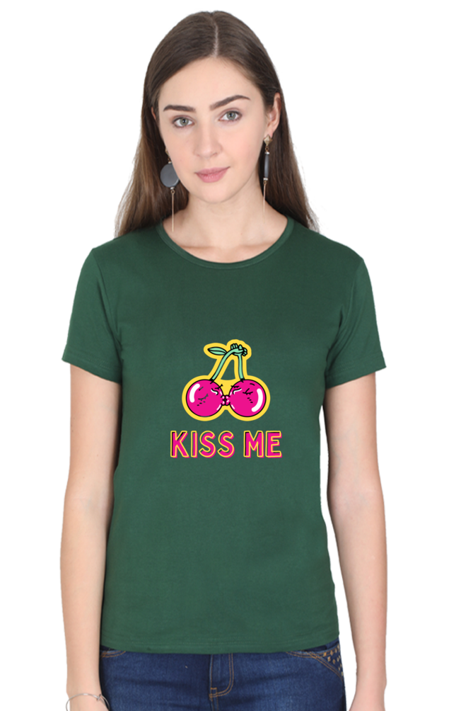 Bluelander Girl Round Neck Half Sleeve T-Shirt: Embrace Style with a Kiss of Comfort in Every Thread!