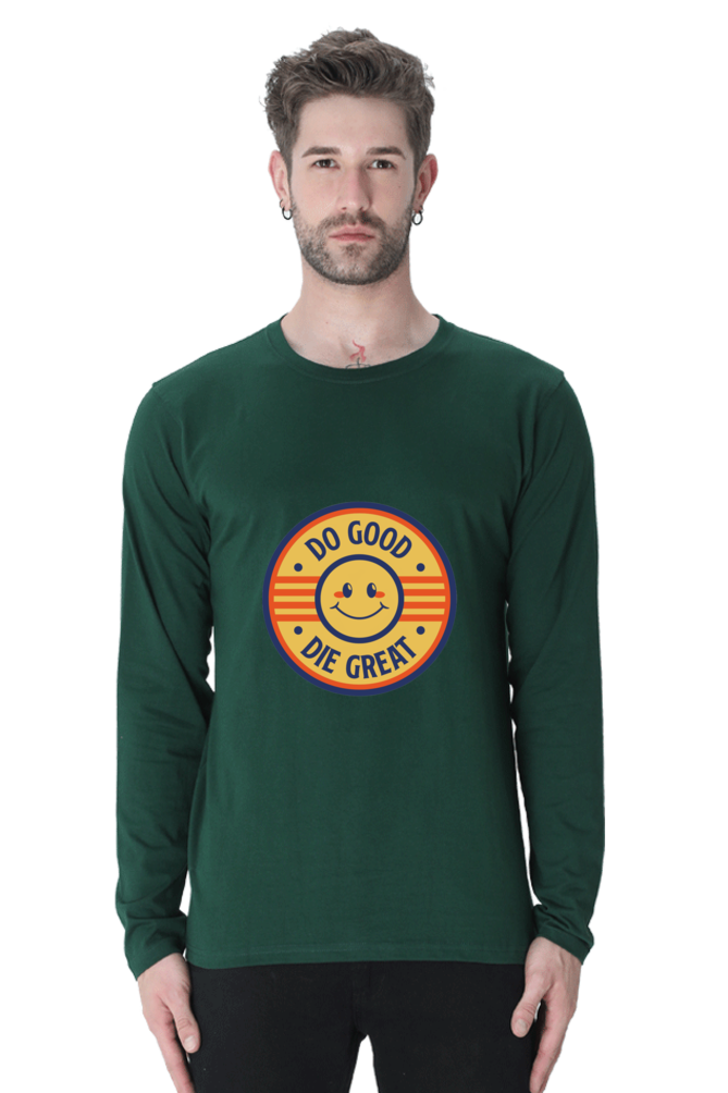Unleash Style Brilliance: Bluelander's Enhanced Design Cotton Full Sleeve T-Shirt – Elevate Comfort with Every Stitch.