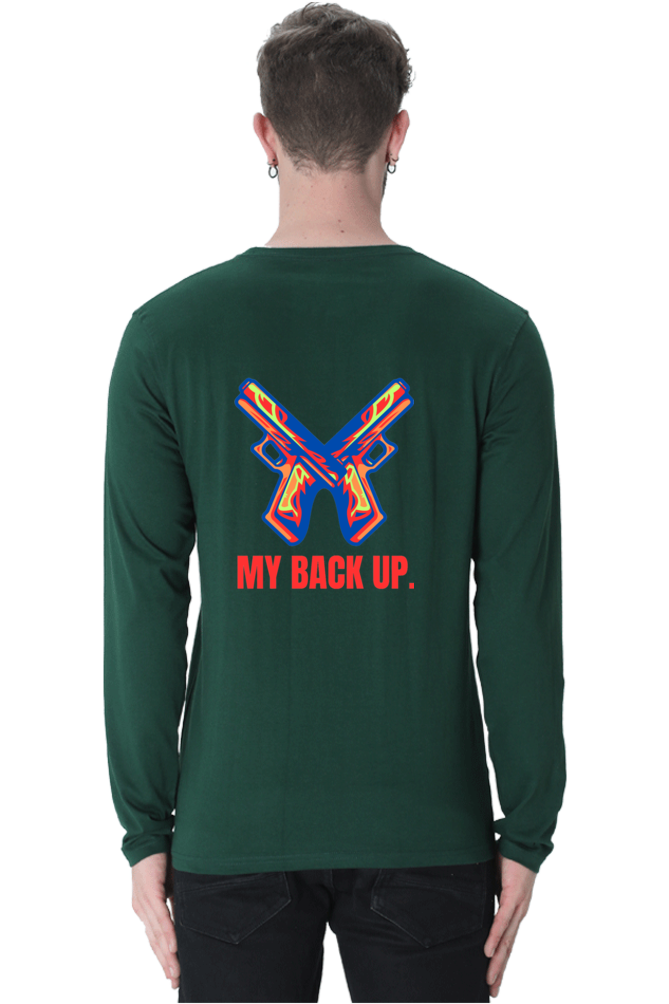 Bluelander's Cotton Full Sleeve T-Shirt: Take Your Back Up in Style.