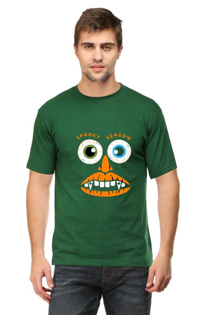 Elevate Your Spooky Style: Bluelander Cotton Half Sleeve T-Shirts – Supreme Comfort, Enhanced Design for a Hauntingly Stylish Spooky Season.