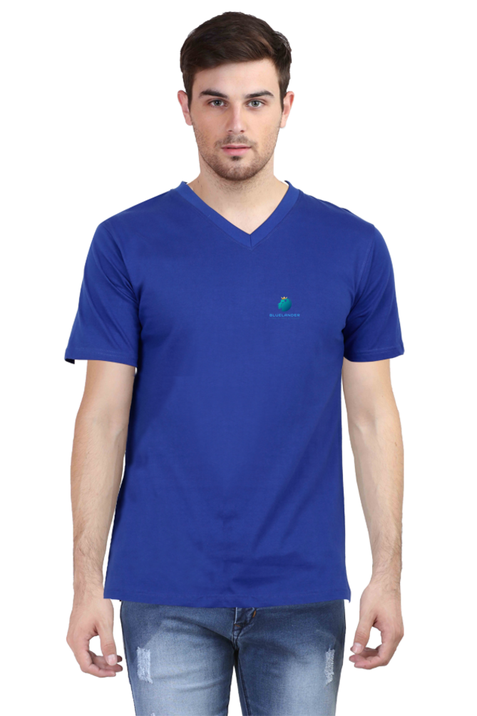 Vibrant Vibes Await: Dive into Adventure with Bluelander's V Neck Cotton Half Sleeve Tees!