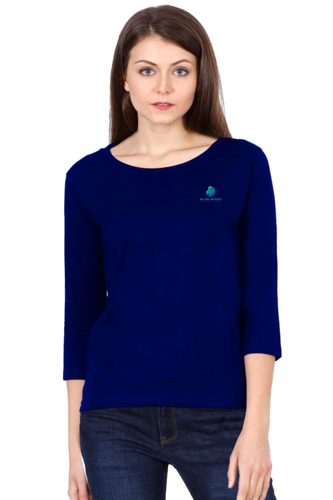 Bluelander Female Round Neck Half Sleeve: Elevate your everyday style with comfort and elegance.