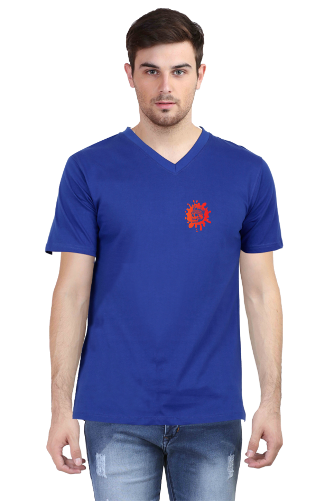 Make a Statement: Bluelander's V Neck Cotton Half Sleeve T-Shirts - Redefining Fashion with Futuristic Designs!