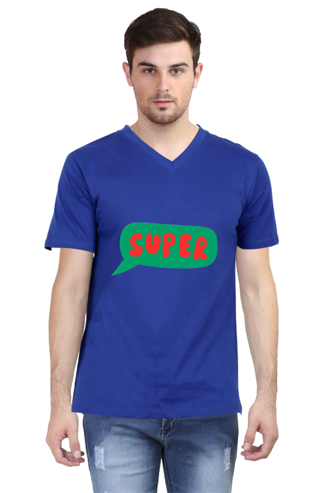 Express Yourself in Every Stitch: Bluelander's Vibrant V Neck Cotton T Shirt!