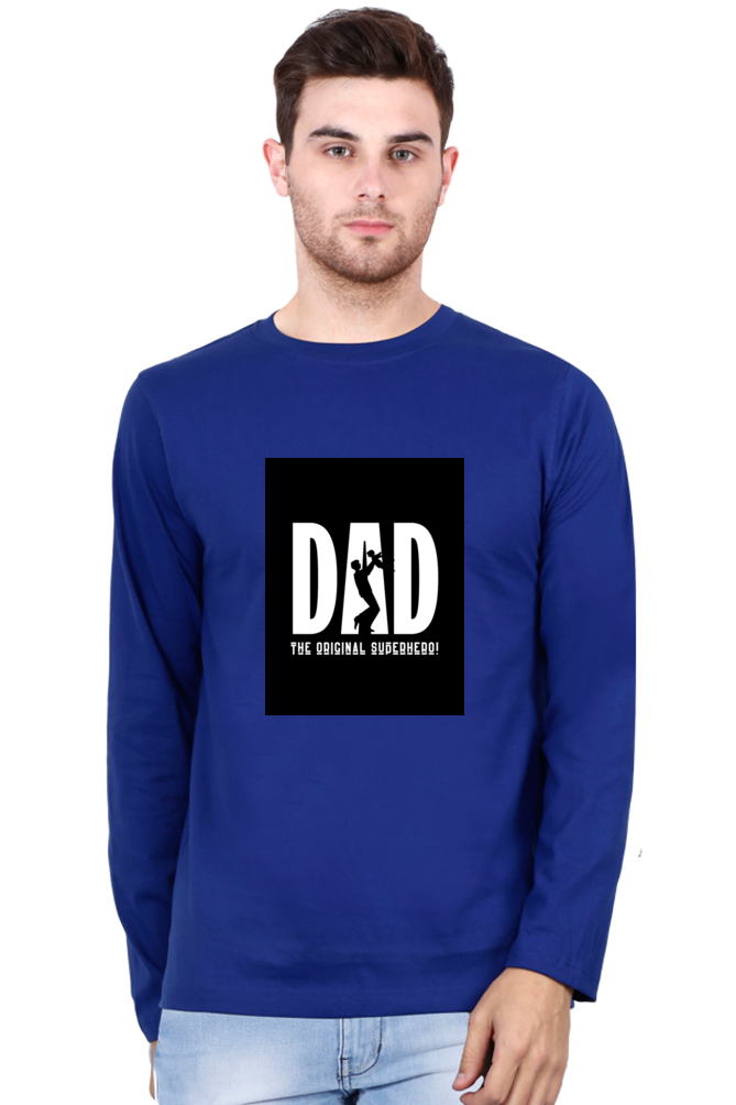 Bluelander Full Sleeve T-Shirt: Celebrate Dad, the Original Superhero, with Supreme Comfort and Style