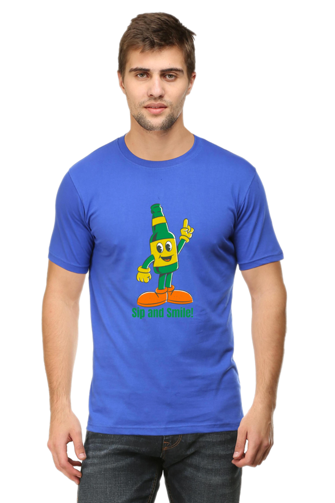 Stand Out in Style: Bluelander's Cotton Half Sleeve T-Shirts with Enhanced Design - Get Noticed!