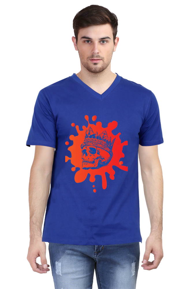 Make a Statement: Bluelander's V Neck Cotton Half Sleeve T-Shirts - Redefining Fashion with Futuristic Designs!