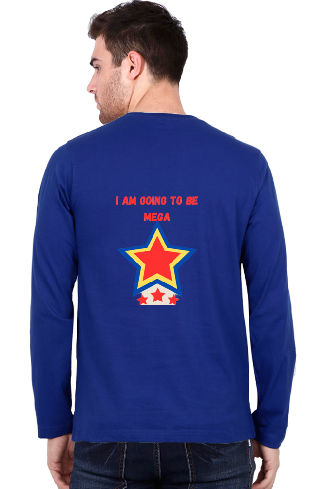 Unleash Confidence with Enhanced Back Design: Elevate Your Style in Bluelander's Full Sleeve Cotton T-Shirt!