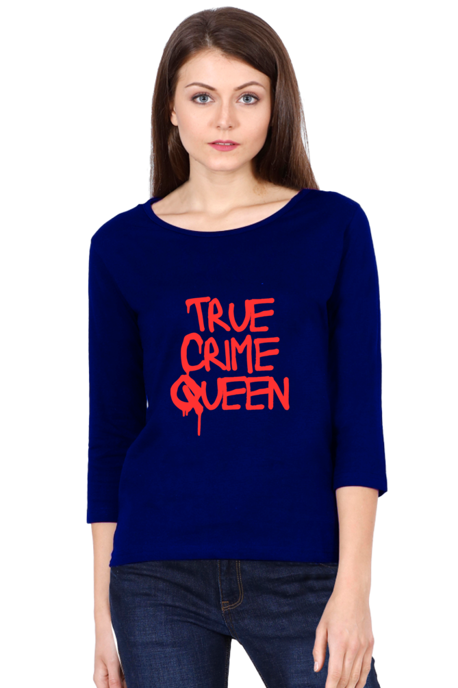 Live with Fashion Unleash Style and Comfort with Bluelander's Girls and Women's Cotton Full Sleeve T-Shirt.