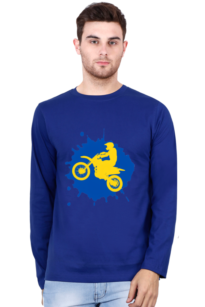 Bluelander's Cotton Full Sleeve T-Shirt: Ride in Style with Safety in the Best Designs!