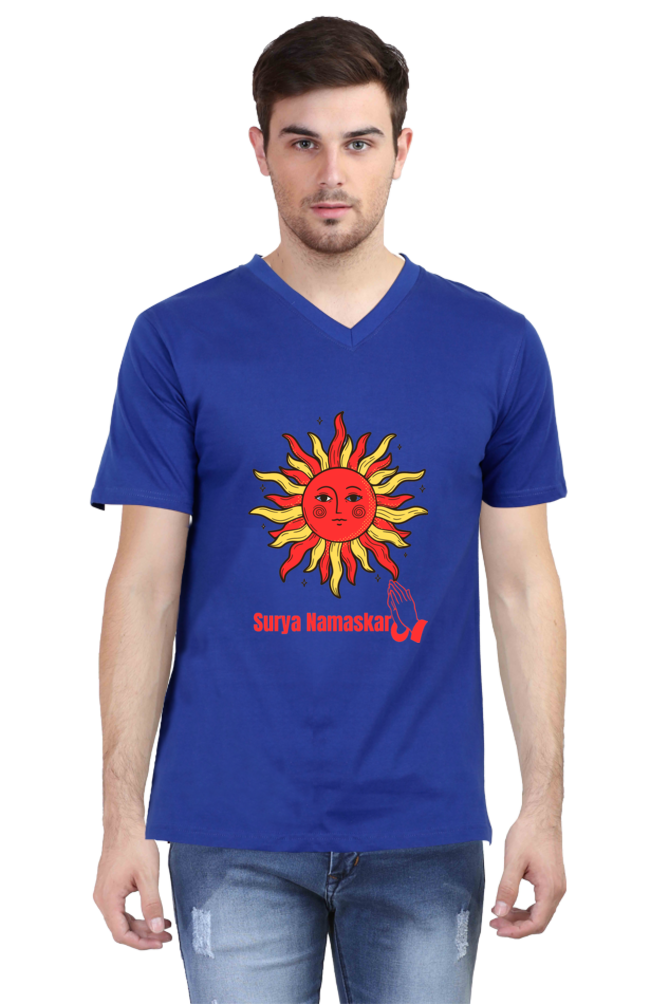 Unveil the Next Level of Design with Bluelander's V Neck Cotton Half Sleeve T-Shirts!