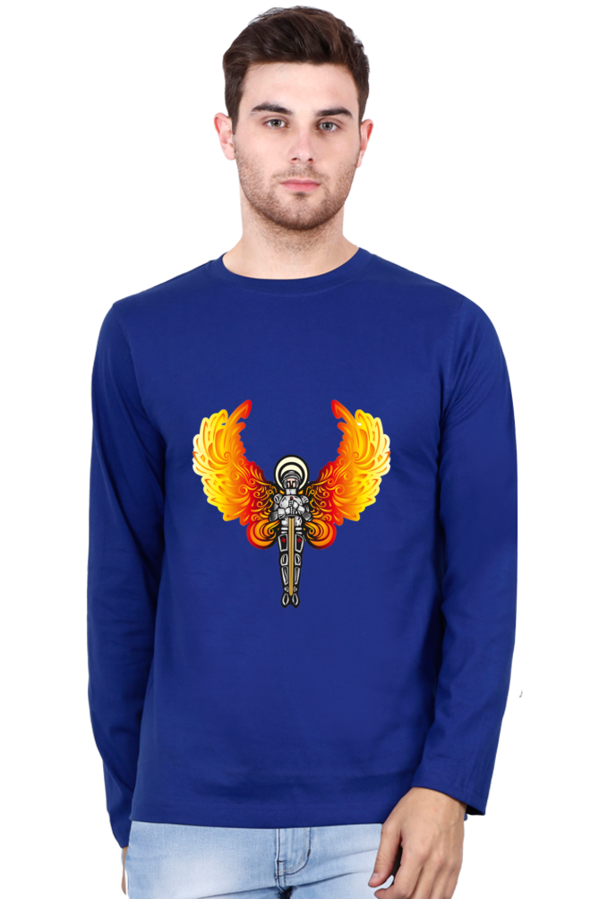 Glow Up Your Nights: Bluelander's Night Glow Cotton Full Sleeve T-Shirt Illuminates Your Style with Futuristic Designs!