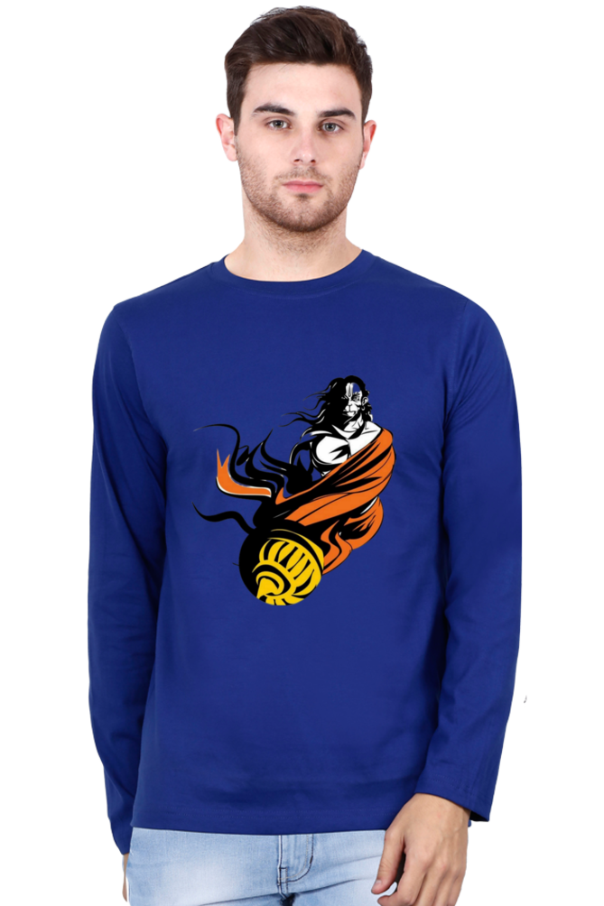 Hanuman's Strength, Modern Style: Bluelanders Premium Full-Sleeve T-Shirt