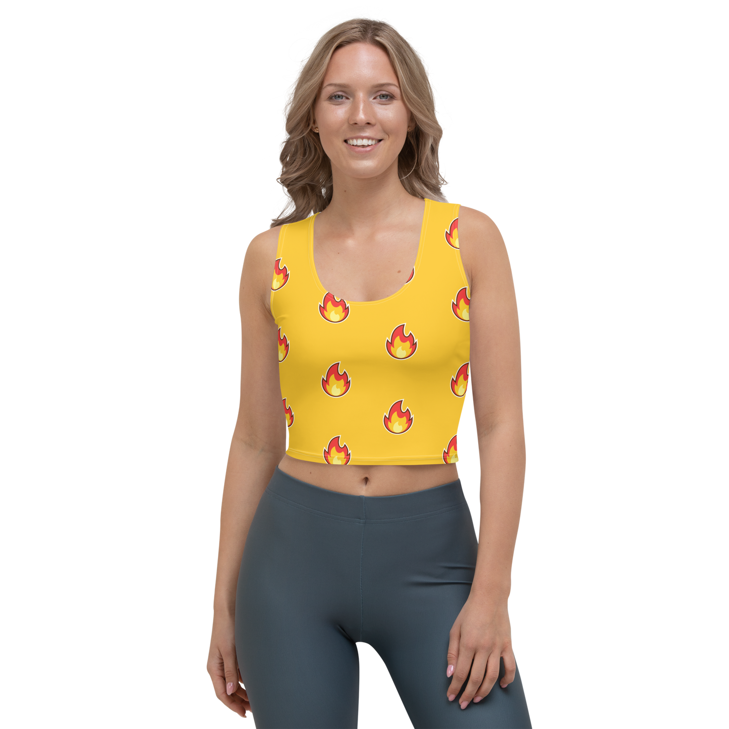 Embrace Timeless Style with Bluelander's All Over Print Crop Tops.