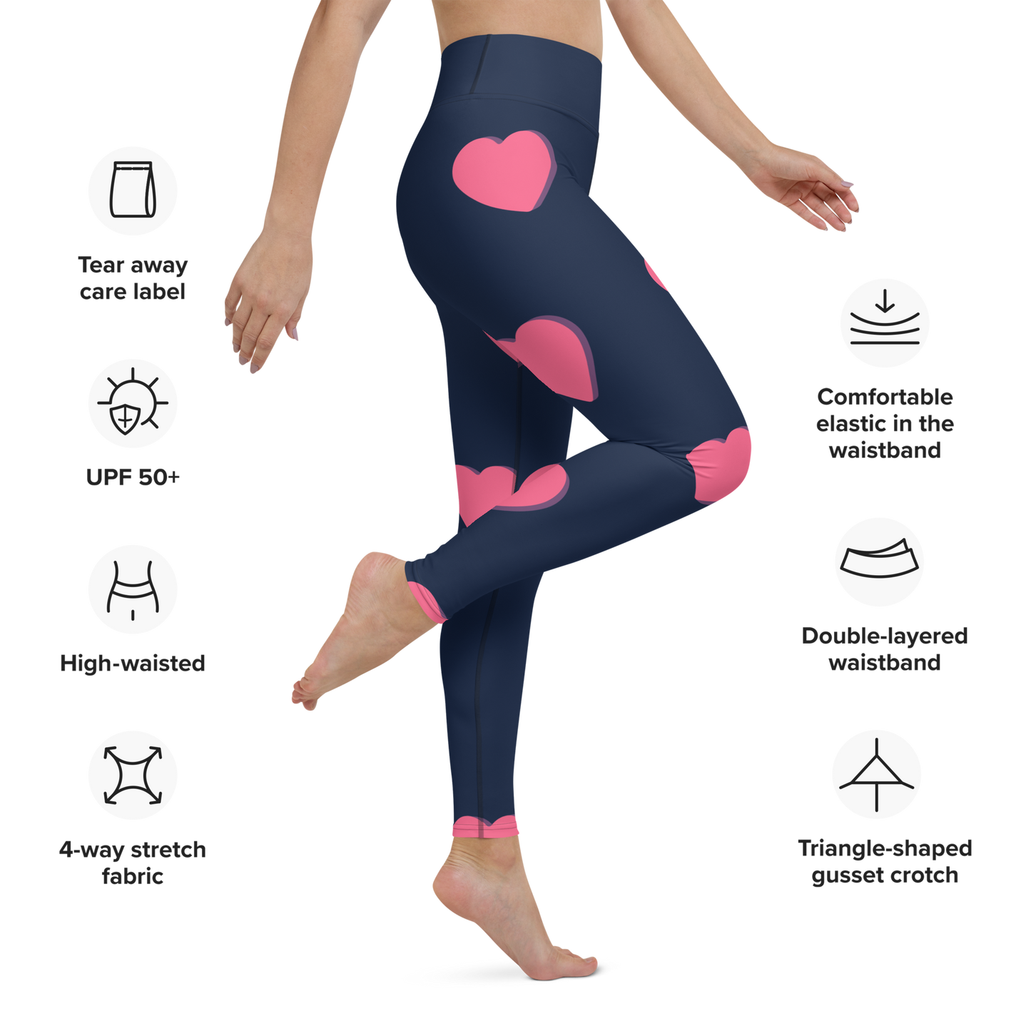 BLUELANDER's premium All Over Printed High Waist Leggings with Pockets.
