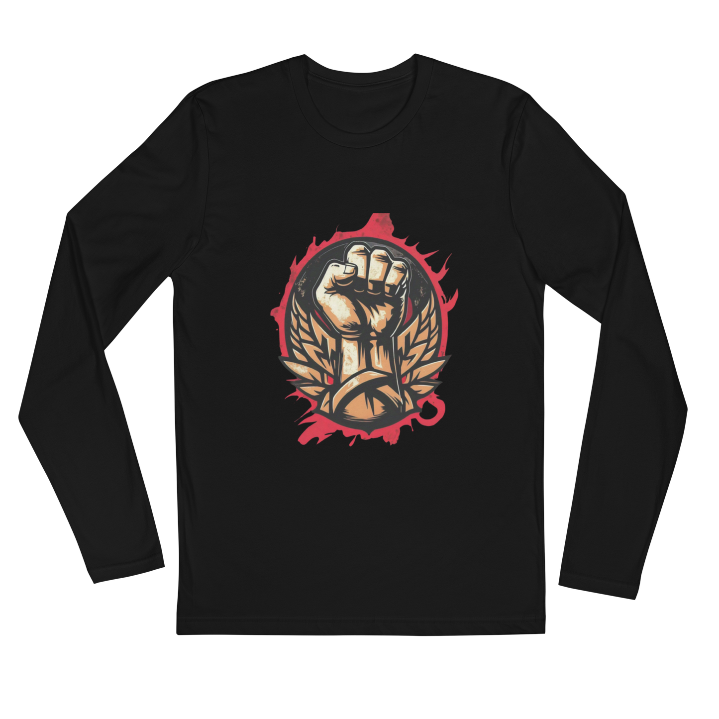 Rock the Look with Bluelander Cotton Full Sleeve T-Shirt | 'Fight Like a Rock Star' Design | 100% Cotton, Pre-Shrunk, Bio Washed