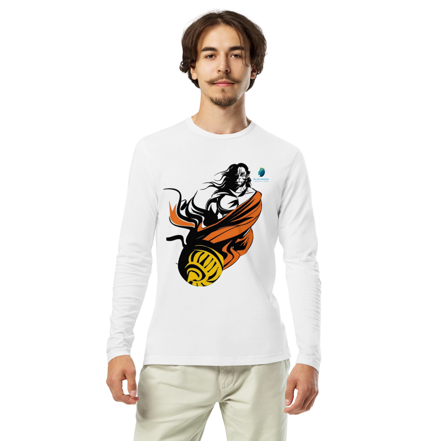 Hanuman's Strength, Modern Style: Bluelanders Premium Full-Sleeve T-Shirt