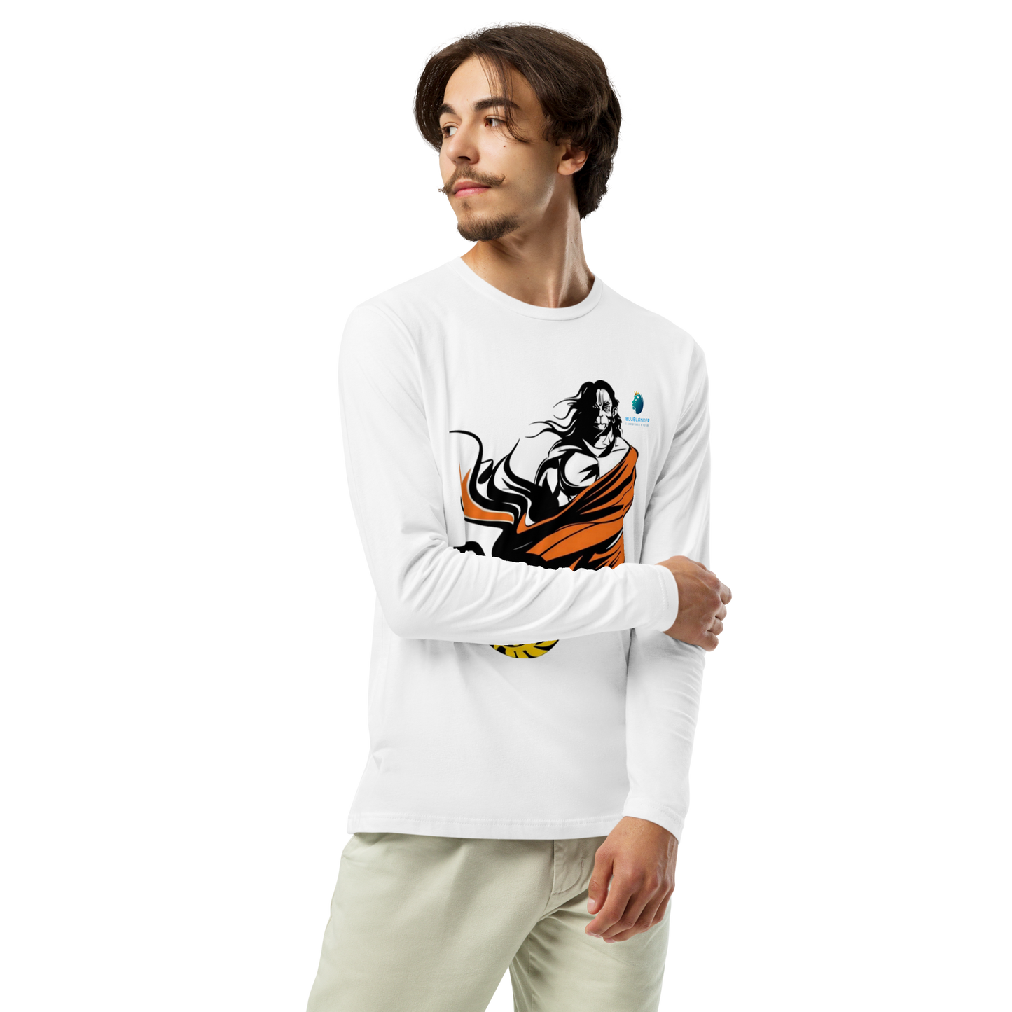 Hanuman's Strength, Modern Style: Bluelanders Premium Full-Sleeve T-Shirt