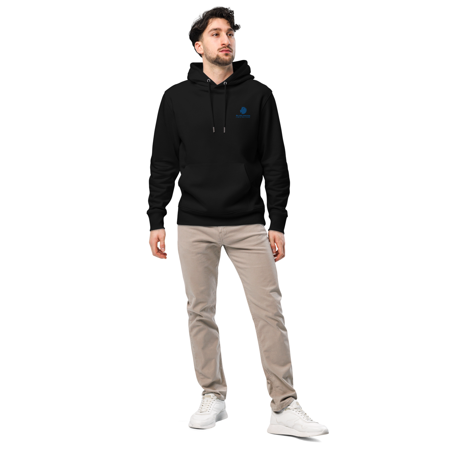 Bluelander Unisex Hoodie: 300 GSM Soft Cotton, Derby Ribbed.