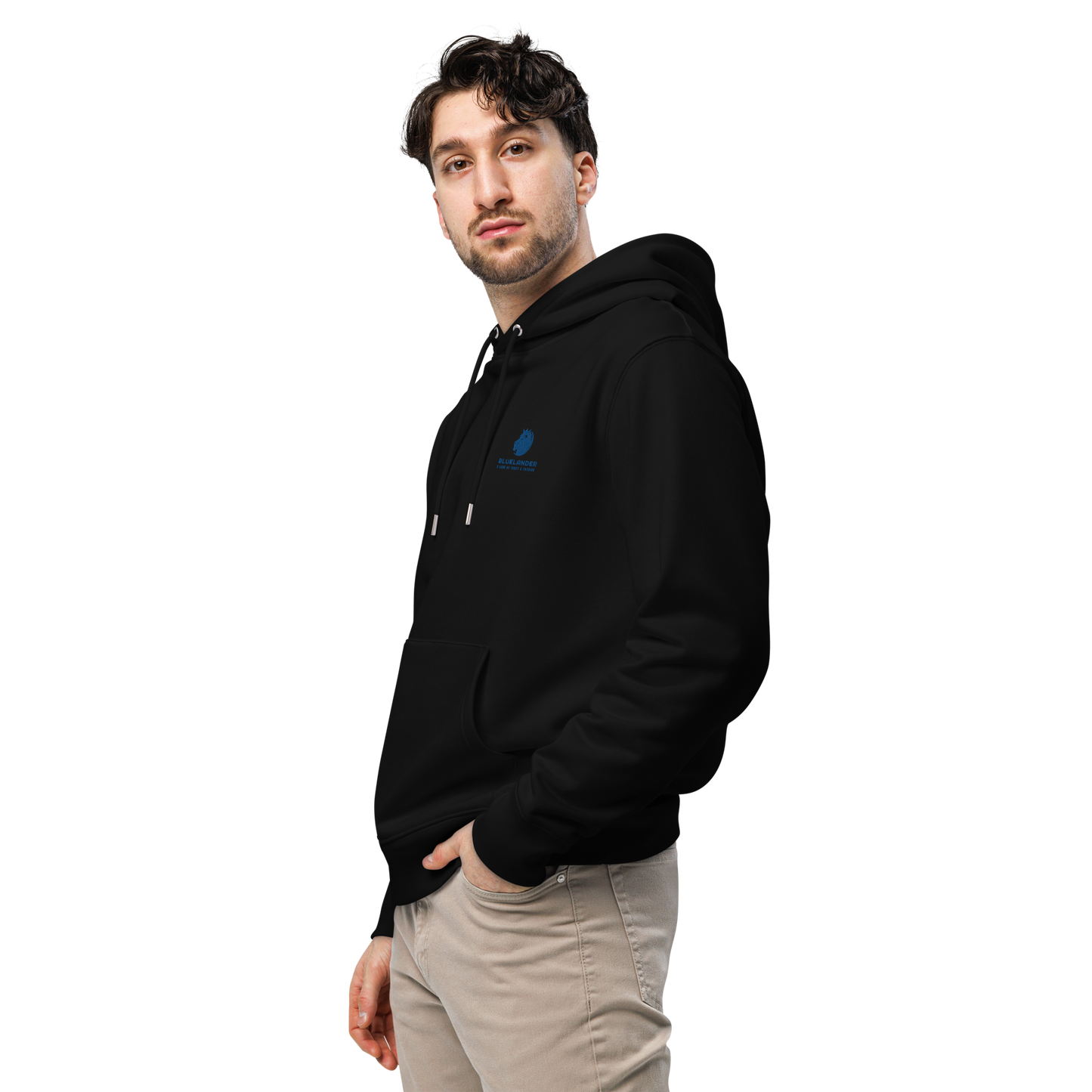 Bluelander Unisex Hoodie: 300 GSM Soft Cotton, Derby Ribbed.