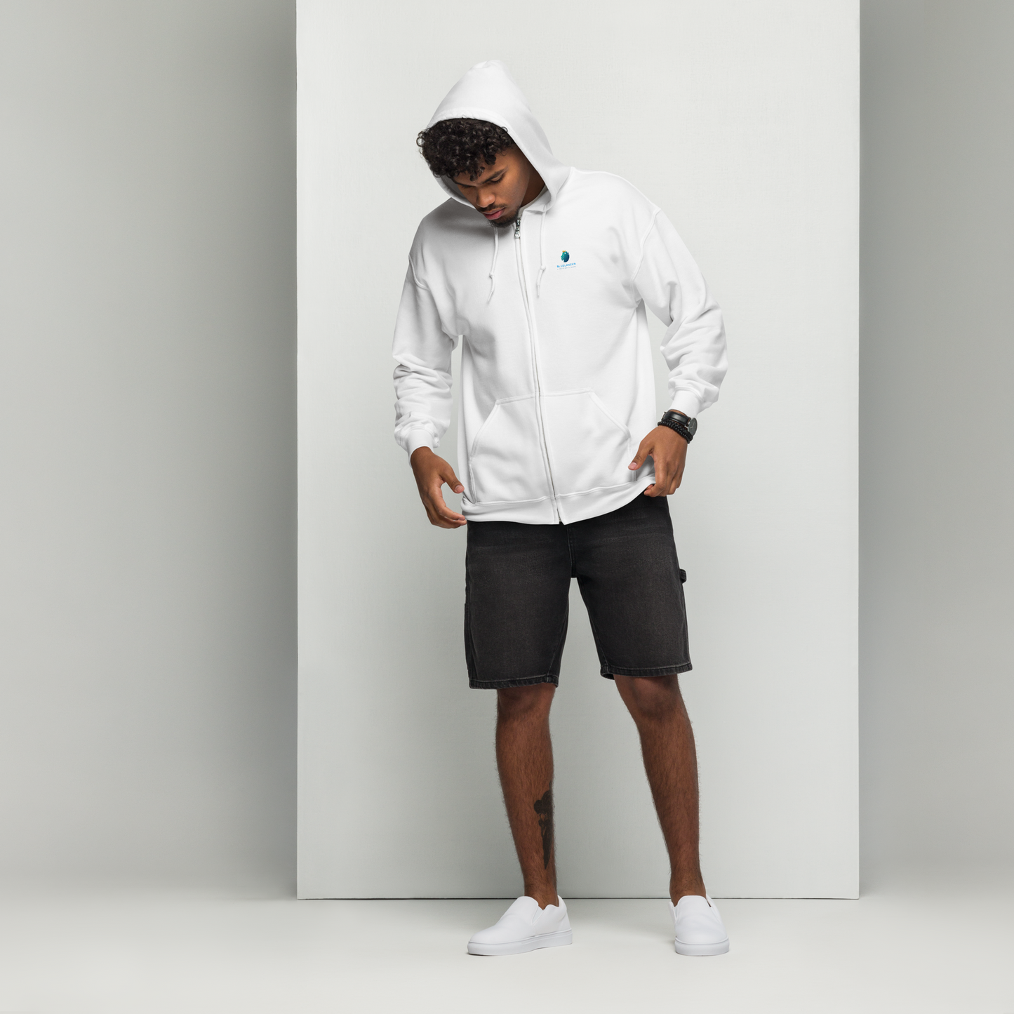 Heavyweight Comfort, Urban Style: Bluelanders Unisex Zip-Up Hoodie