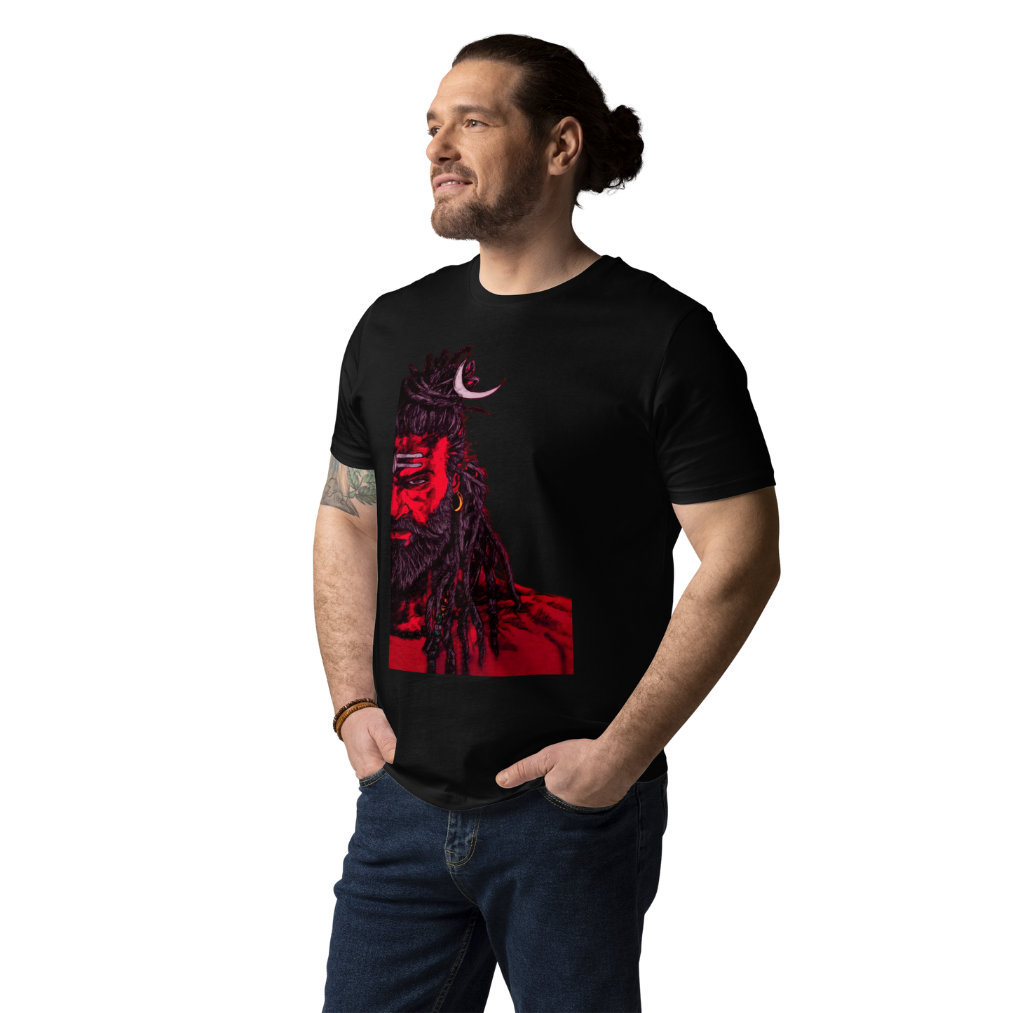 Adorn Yourself with Divine Shiva Vastra - Experience Shiva's Grace with Bluelander's Premium Unisex Cotton T Shirt.