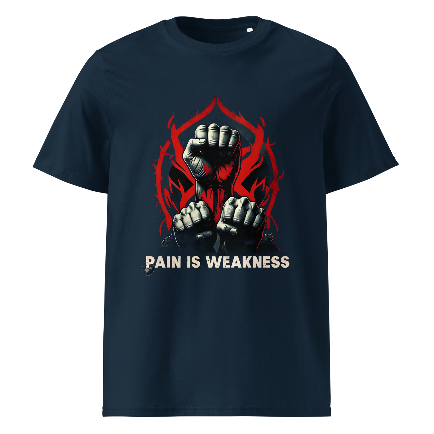 Unleash Your Strength with Bluelander Unisex T-Shirt Classic | 'Pain is Weakness' 3 Fists Design | 100% Cotton, Super Combed, Pre-Shrunk, Bio Washed, Lycra Ribbed Neck, Unisex Fit
