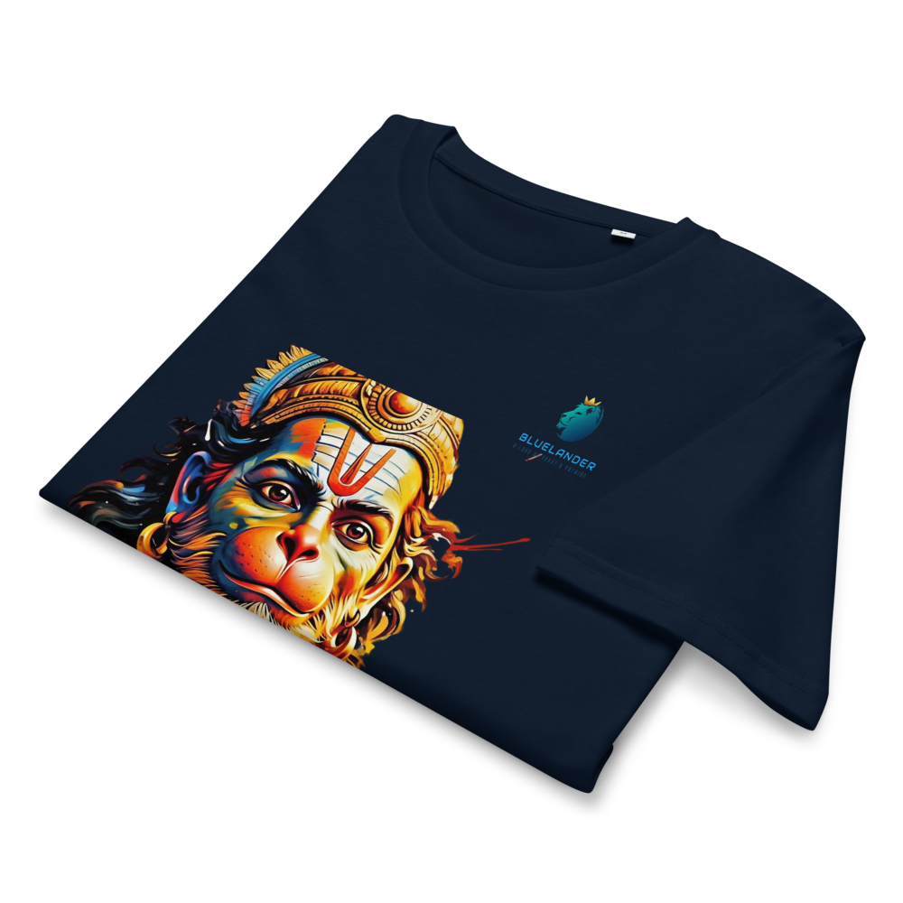 Premium Hanuman T-Shirt: Wear Divine Power,Bluelanders Bio-Washed Cotton