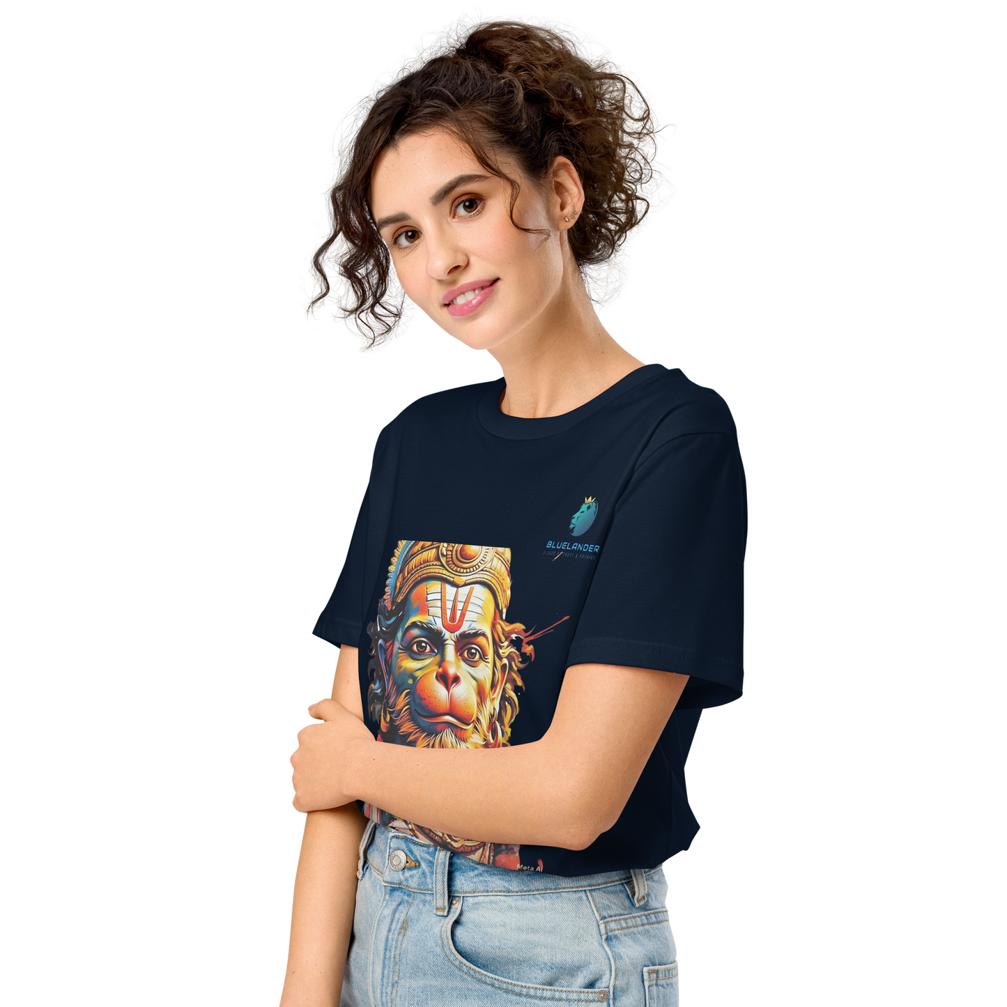 Premium Hanuman T-Shirt: Wear Divine Power,Bluelanders Bio-Washed Cotton