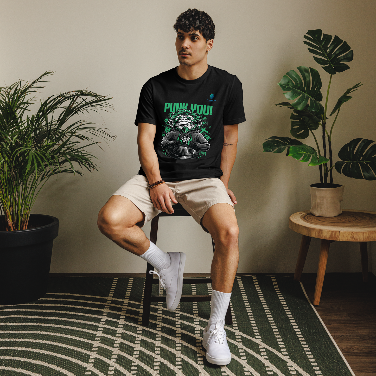 Redefine Your Style: Bluelander's Premium Cotton Bio-Washed Half-Sleeve T-Shirt.